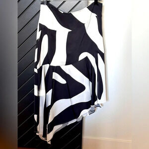 Milly zebra print asymmetrical hem skirt. Size S. Worn only once.